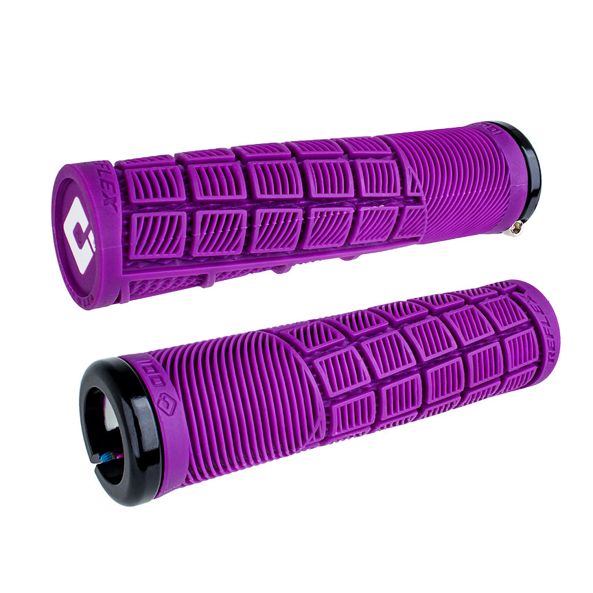 Par de puños MTB Reflex V2.1 Lock-On 33,5 mm x 135 mm Púrpura/Negro